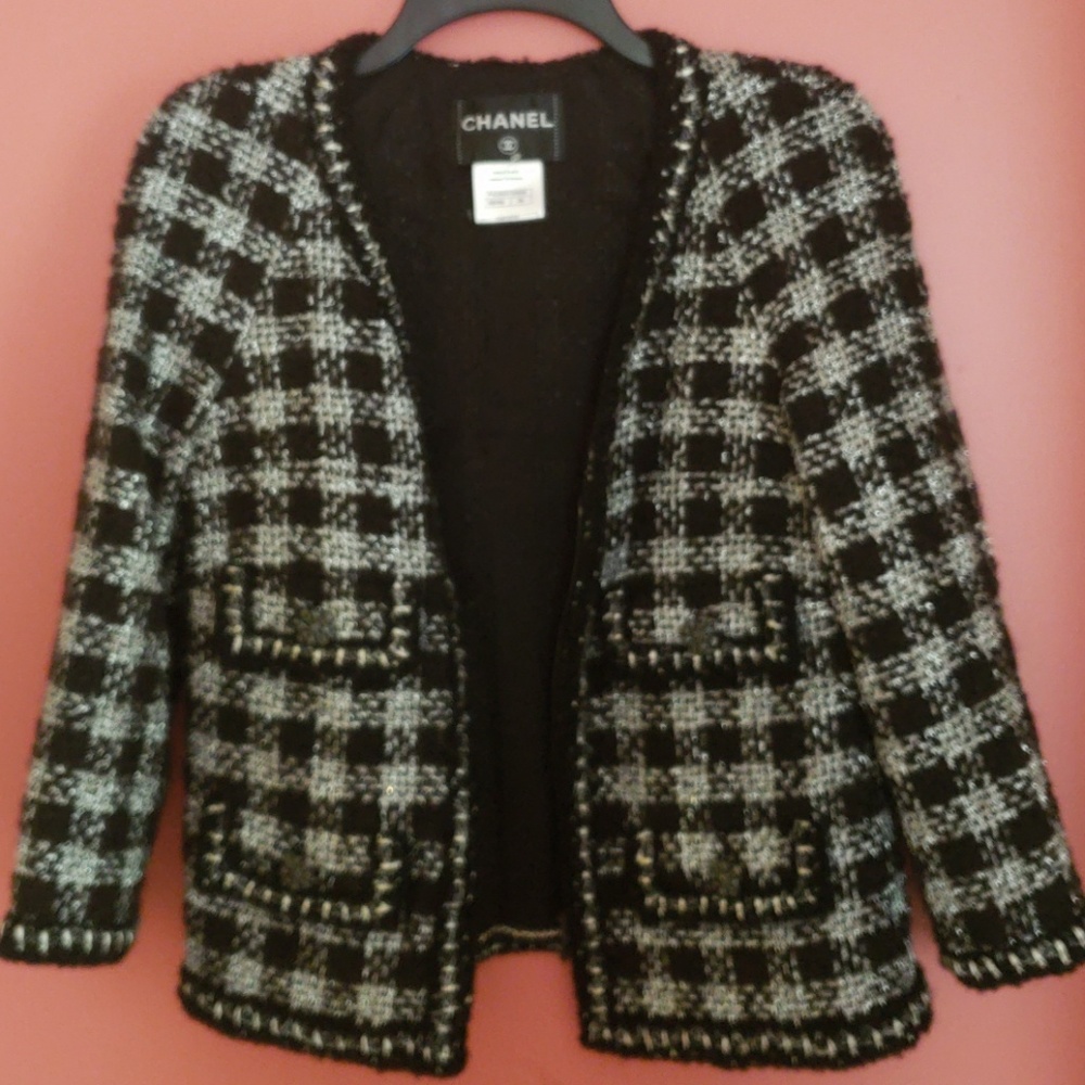 CHANEL 11A Lesage black silver jacket gripoix - Picture 2 of 7